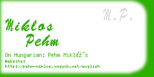 miklos pehm business card